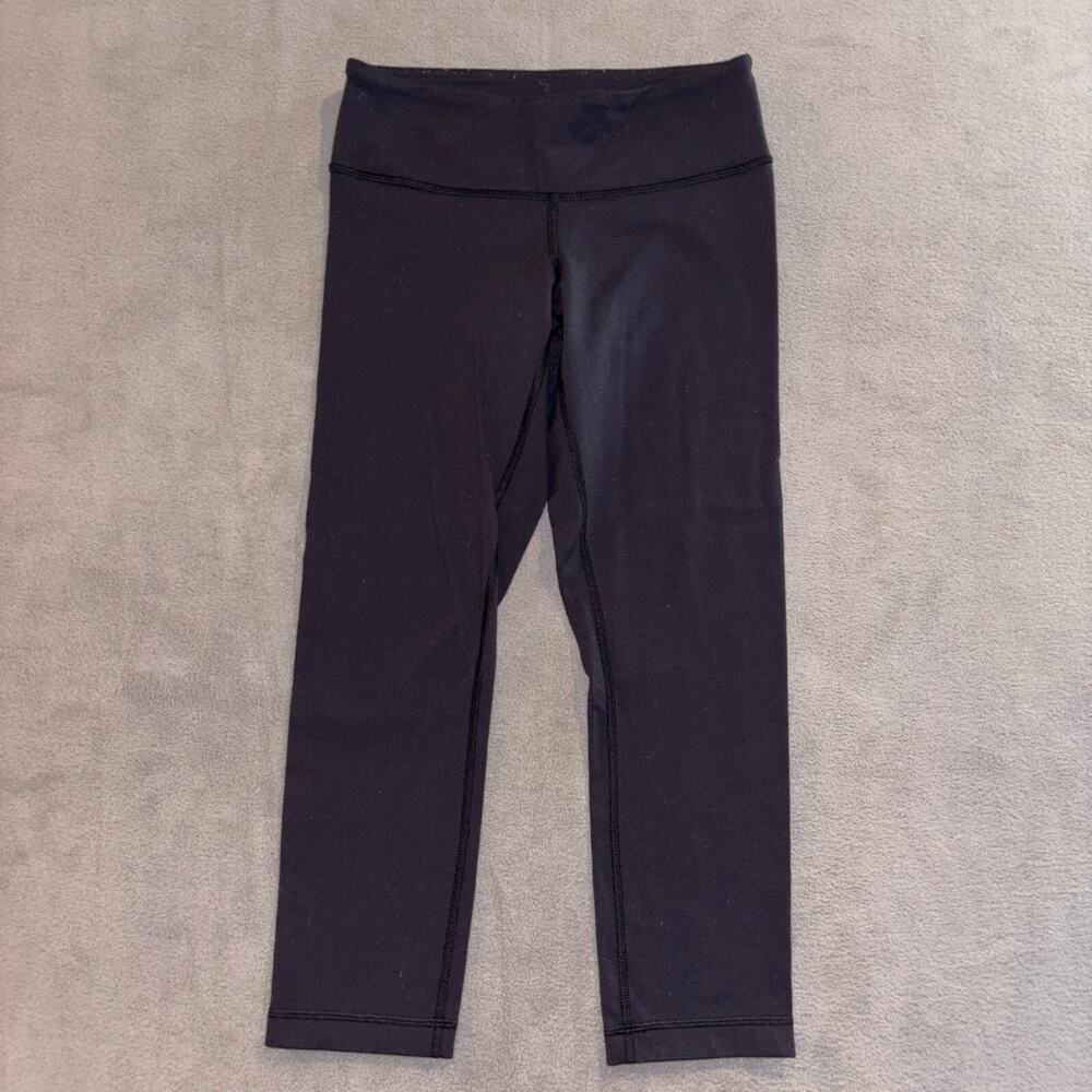 Lululemon Align Ankle Crop Leggings Size 4 Black High Waist Pull On